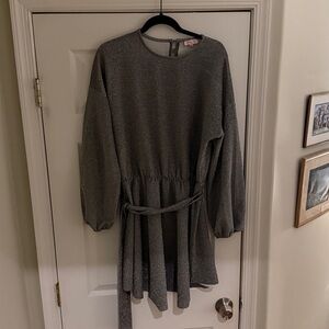 Pink Lily Silver Glitter Dress